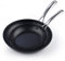 Cooks Standard Set di padelle per frittata, 2 pezzi, anodizzate dure, antiaderenti, 20,3 cm/26,9 cm, colore: nero