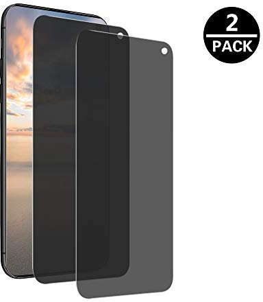 MoEvn Gehärtetes Glas Anti-Spy für Samsung Galaxy S10, 3D Full Screen Privacy Gehärtetes Glas Schutzfolie 9H Gehärtetem Gehärtetes glasfolie 2 Stück Folie Sichtschutz für Samsung Galaxy S10 (6.1)