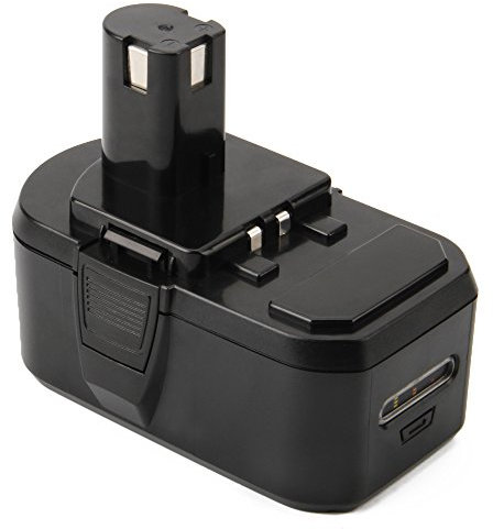 Exmate 18V 5Ah Batterie pour Ryobi One + RB18L50 RB18L40 RB18L25 BPL-1815 BPL-1820G BPL18151 BPL1820 P102 P103 P104 P106 P107 P107 P108, Batterie au Lithium ION