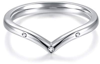 Qings Ring Damen Silber 925 Verlobungsring Ringe für Jungen