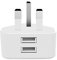 Double USB Charger Plug UK, DGTRD 12W 3 Pin USB Dual Ports Phone Charging Adapter Wall Plugs 2.4Amps High Speed Compact Adaptor Mains Charge Head for iPhone 14 13 12 11 Pro Max etc
