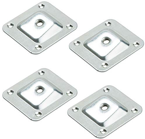 SOTECH 4er Set Montageplatten für Möbelfüße mit M8 Innengewinde Anschraubplatte mit 10° Neigung