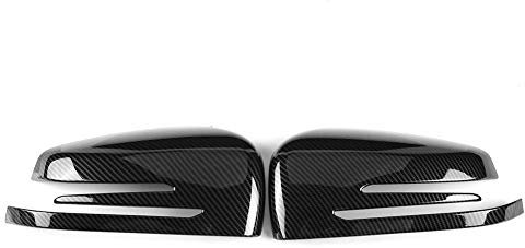EVGATSAUTO Auto Rückspiegel Abdeckung, 1 Paar Carbon Rückseitige Spiegelkappen Abdeckung Verkleidung Passend für A B C E GLA Klasse W204 W212