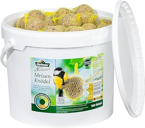 Dehner Natura Wildvogelfutter, Meisenknödel, mit Netz, 100 Stück (10 kg) & Natura Wildvogelfutter, Streufutter, 2.5 kg
