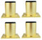 Qrity 80mm Gold Furniture Legs - Aluminum Alloy Cabinet, Worktop Bar TV Table & Desk Feet