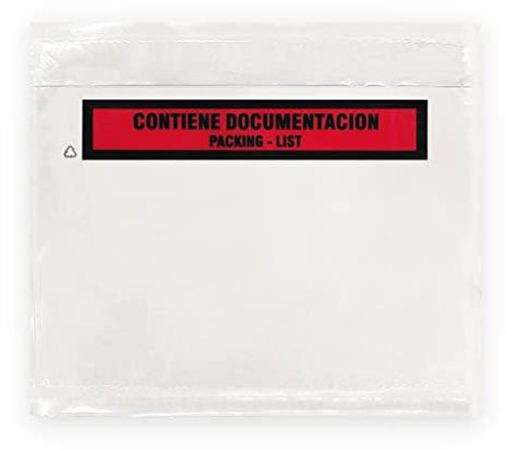 Raylu Paper® - Dokumententaschen, selbstklebend, für Versandliste, transparent, mit Selbstverschluss, 1000 Stück (A5-Größe)