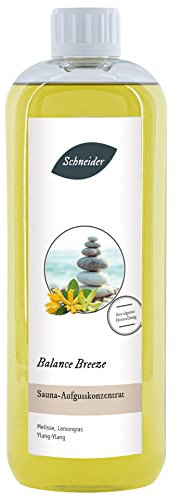Saunabedarf Schneider Sauna Aufguss Konzentrat Balance Breeze - 1000ml, naturreine, ätherische Öle, wohltuender Saunaaufguss & langanhaltendes Dufterlebnis