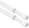 AIZESI 2 Pack Curtain Rods Extendable 68-100 cm, Spring Loaded Curtain Rod Curtain Poles No Drilling Tension Curtain Rod Tension Rods for Curtains, Cupboard, Window, Kitchen White