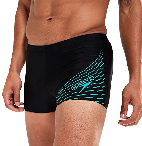 Speedo Eco Medley Logo Schwimmshort Herren, Black/Aquarium