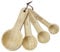 Westmark Cucharas medidoras Woody – 4 cucharas medidoras de, ideales para ingredientes secos y especias, 1, 1/2 y 1/4 de cucharadita más 1 cucharada sopera – bambú, 4 piezas