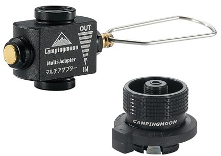 Campingmoon BKZ15/BKZ11 Adaptateur de recharge de bidon de gaz butane vers isobutane Noir