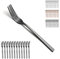 Berglander forchette da tavola nere da 12 pezzi 20,5 cm, moderno set di forchette da tavola in acciaio inossidabile con placcatura in titanio nero per casa, ristorante, pranzo quotidiano