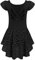 Arshiner Tanzkleid Mädchen Kurzarm Ballettkleid Rundhals Ballettkleidung Baumwolle Ballettanzug Schwarz Halloween Ballerina Kostüm Tanztrikot mit Chiffon Rock Tütü 160/9-10 Jahre