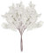Lot de 5 Branches de Fleurs de Cerisier, Branches de Pêcher Artificielles de 100 Cm, Fausses Fleurs de Cerisier à Longues Tiges, Arrangement de Fleurs Hautes en Soie pour Décoration de Vase(Blanc)