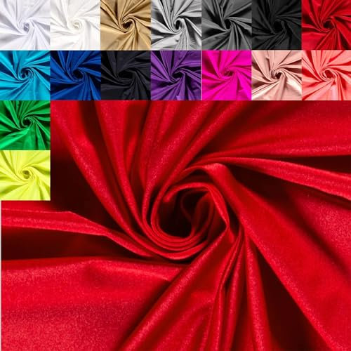 Badestoff Meterware Uni - Bikinistoff, Funktionsstoff - Badeanzug Stoff - Jerseystretch, Sportstoff - Stretchstoff, Tanzstoff, Funktionsjersey *ab 50cm, Farbe: 015 rot
