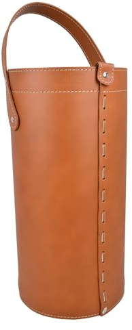 LIMAC Design CINTA Kaminbesteck aus Leder, Kaminbesteck Werkzeugtasche, Kaminbesteck Eisenbeutel für Kamin und Ofen, originell und exklusiv, Hergestellt in Italien. (braun)