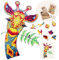 Engelhart - 602080 - Holzpuzzle Tiere: Giraffe A4 (21 x 29,7 cm) - Einzigartige 113-Teile-Holzform - Dekoratives Erwachsenenpuzzle aus Pappelholz - Ab 12 Jahren