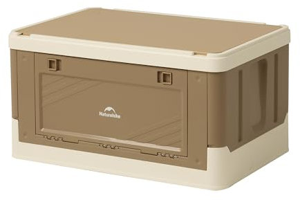 Naturehike Compact Storage Box Foldable Plastic Camping Box with Door, 42L Storage Capacity, Ideal for Outdoor Storage of Clothes, Snacks and More, Camping Equipment for Indoor and Outdoor Use