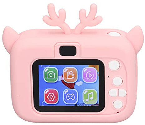 2in Enfants Caméra 20MP HD Vidéo Photographie Enfants Appareil Photo Numérique Batterie Intégrée Chargement USB (Rose Jaune)