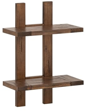 Woodkings Wandregal Cancun | offenes Regal 45x65x25cm aus Massivholz Wandboard ideal für Bad, Gäste-WC oder Wohnbereich
