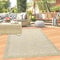 Teppich-Traum Teppich Wohnzimmer Outdoor Garten Balkon Terrasse wetterfest strapazierfähig farbecht mit originellem unifabenen Muster in beige, 200 x 290 cm