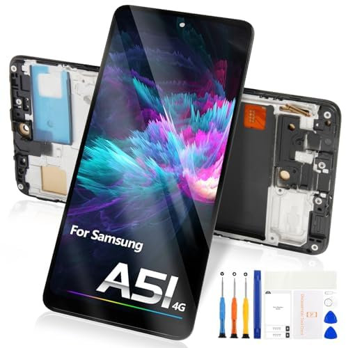 Incell LCD Écran pour Samsung Galaxy A51 4G A515 - Ecran pour Galaxy A51 4G LCD Display Écran Tactile Digitizer Assembly SM-A515F SM-A515F/DS SM-A515U (Noir avec Cadre)