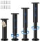 Eleechen 4 Pcs Bed Legs Adjustable, 7-12inch (18-31cm) Furniture Leg Table Legs, Metal Furniture Support Feet Heavy Duty Bed Center Frame Slat Support Leg for Desk/Bed/Sofa/Table/Cabinets (18-31cm)