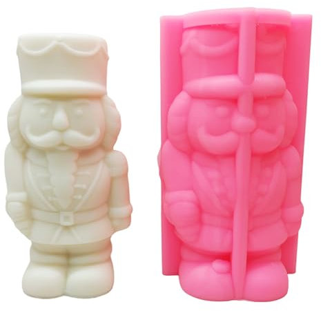 Moule de décoration casse-noisette en silicone robuste pour décoration de Noël et cadeaux d'artisanat