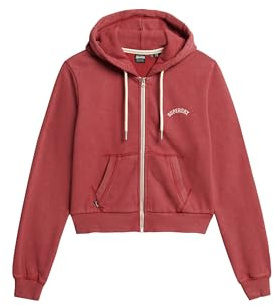 Superdry Damen Essential Logo Kurzer Zip-Hoodie
