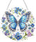 YYTECH Diamond Painting Anhänger, Ostern 5D Diamant Painting Fensterbilder mit Kette, DIY Diamond Malerei Ostern Schmetterling Frühling Deko für Eingang und Fenster Wand Decor