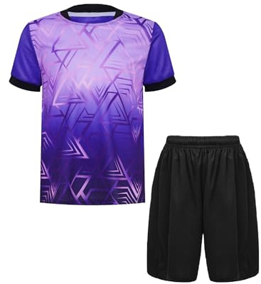 Agoky Ragazzo Tuta Sportiva da Calcio Maglia da Portiere Score con Pantaloncini Completo Sportivo da Jogging Torneo Set di Allenamento