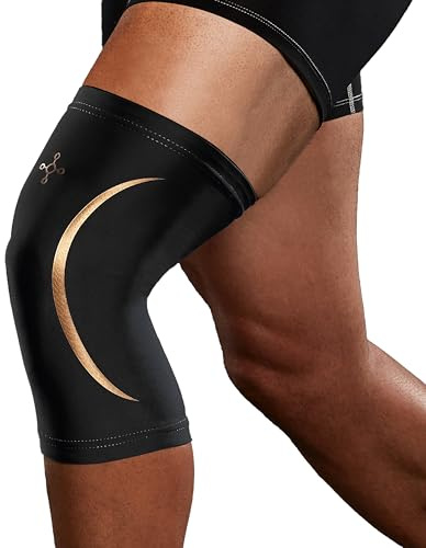 Tommie Copper Knee Compression Sleeve, 15-20 mmHg, 4D Stretch & Non-Slip Fit for Targeted Support, Patented Copper Znergy Fabric, Anti-Odor Benefits, Breathable Design