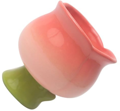CLISPEED Artistic Flower Shaped Ceramic Mug High Foot for Desserts Ice Cream Candle Holder Unique Tulip Design Gradient Easy to Clean and Stable for Enjoyable Dining