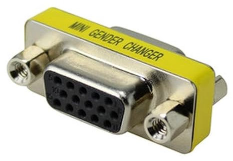 Brightium Adaptador HD15 hembra a hembra, prolongador, transmisión de video VGA, ideal para conectar monitores y equipos de proyección.