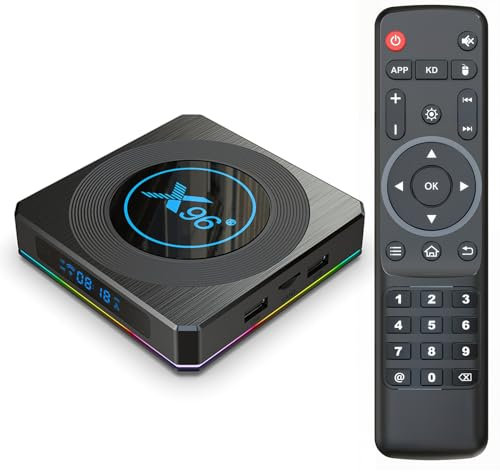 Android 11.0 TV Box 2025, LEFFOT X96-X4 4K UHD Smart TV Boitier, 4GB RAM + 32GB ROM, Boitier Android TV with HDR10+, 2.4G & 5G WiFi 5, BT 4.0, 1000M Ethernet, Amlogic S905X4 Quad Core Arm Cortex A55