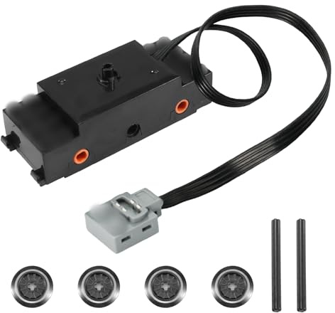 Power Up Train Motor, QIQIAZI Power Functions Motor kompatibel mit Standard-Bausteinen,Power Up Zugmotor mit Rädern,Power Functions