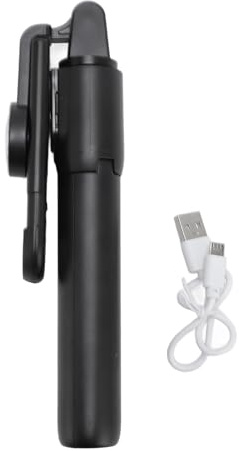 Fafeicy Selfie-Stick-Stativ mit Licht, Tragbar, Ausziehbar, Telefonstativ, Universeller Selfie-Stick aus Edelstahl mit Fernbedienung für Vlogging, Live-Streaming von Familienfotos