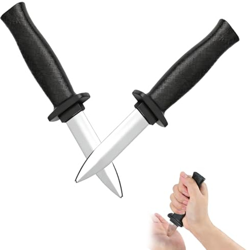 Wcawnlt 2 Pcs Faux Couteau Retractable, Fake Knife De Prank Push Dagger Attrape pour Enfant Et Adulte, Jouet De Farce pour Magie Halloween Anniversaire Fête