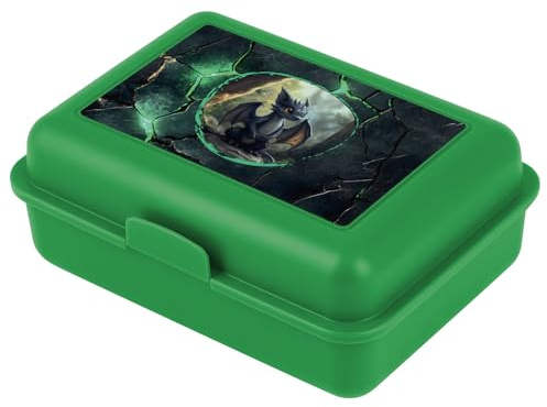 Baagl Brotdose Jungen Schule Lunchbox Kinder Brotzeitbox Brotbox - Drachen | Jausenbox und Snackbox für Kindergarten oder Ausflug aus Polypropylen sorgt dafür, dass Snacks sicher und frisch bleiben.