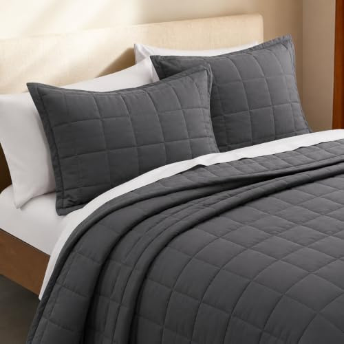 COZYXWORLD Gewichtsdecke Erwachsene 135x200 cm 9kg, Baumwolle Therapiedecke | Weighted Blanket Schwere Decke mit Glasperlen 7-Schichten-Aufbau und atmungsaktivem Baumwollbezug Oeko-Tex Grau