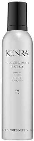 Kenra Volume Mousse Extra 17 | Firm Hold Mousse | Non-drying, Non-flaking Lightweight Formula | Tames Frizz & Conditions |Thermal Protection up to 450F| All Hair Types | 8 oz