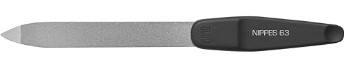 nippes Solingen Saphir-Nagelfeile, Federstahl, verchromt, Made in Germany | Edelstahlgriff, für Maniküre und Pediküre, Fingernägel und Zehennägel, kompakt, reisefertig, handlich, robust
