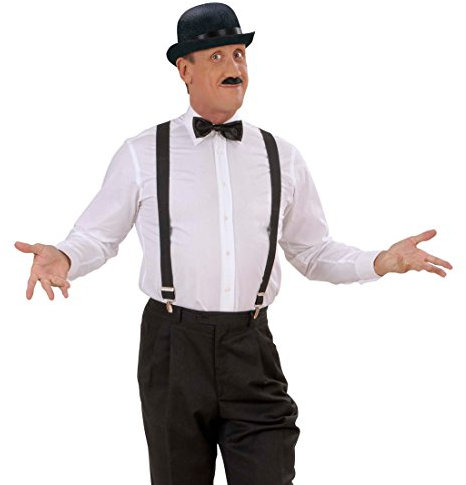 NET TOYS Schwarze Melone Hut Deluxe Filzhut Charly Hüte Karneval Partyhut Karneval Fasching