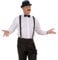 NET TOYS Schwarze Melone Hut Deluxe Filzhut Charly Hüte Karneval Partyhut Karneval Fasching