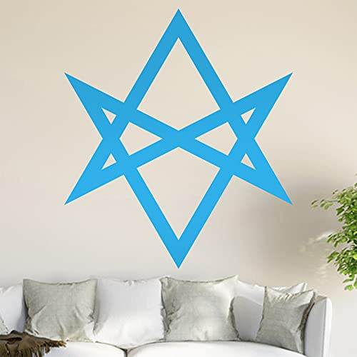 Unicursal Hexagram Wandtattoo in 6 Größen - Wandaufkleber Wall Sticker - Dekoration, Küche, Wohnzimmer, Schlafzimmer, Badezimmer