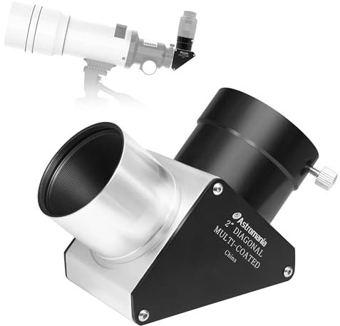 Astromania 2 Zoll Star Diagonal 90 Grad Spiegel mit 93% Reflexionsvermögen Dielektrische Beschichtungen - Vollmetall für Brechung Teleskop Okularlinse für astronomische visuelle Astrofotografie