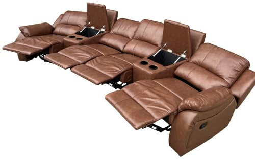 Mapo Möbel Ledersofa Kinosofa Fernsehsofa 5129-Cup-42-08