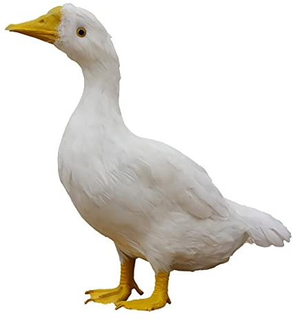 MagiDeal Realistische Künstliche Tier Figur Vogelfigur Garten Dekofigur Dekovogel Vogelskulptur, Gans