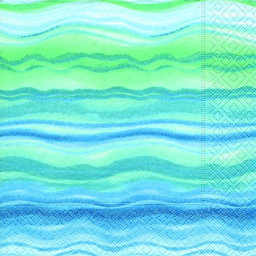 PAPER+DESIGN Servietten 20 St. FSCMix 33 x 33cm, Blue waves