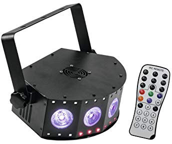 EUROLITE LED SCY-5 Hybrid Strahleneffekt | 2in1-LED-Effektscheinwerfer mit RGB+UV-LEDs, dynamischen Farbeffekten und Stroboskop